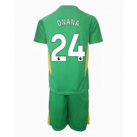 Manchester United Andre Onana #24 Målvakt Tredje Kläder Barn 2024-25 Kortärmad (+ Korta byxor)